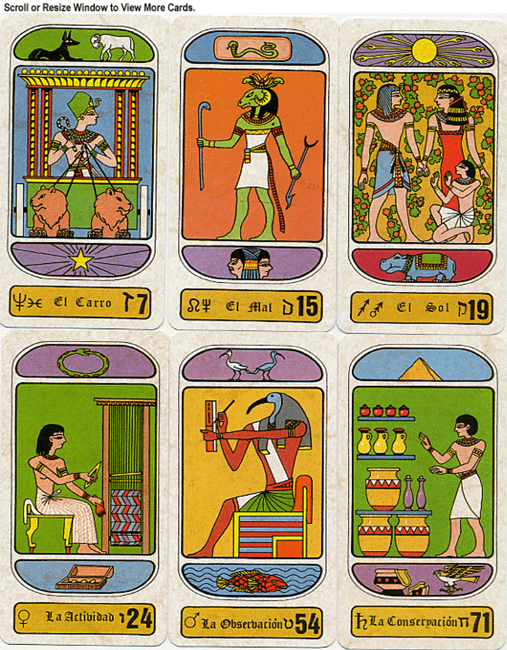 Set Cartas de Tarot Egipcio ($3.490 x Mayor)