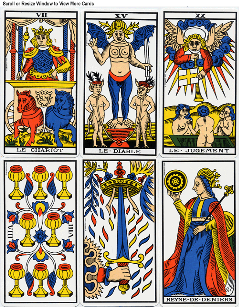 Ancien tarot de marseille - Les Trois Reliques