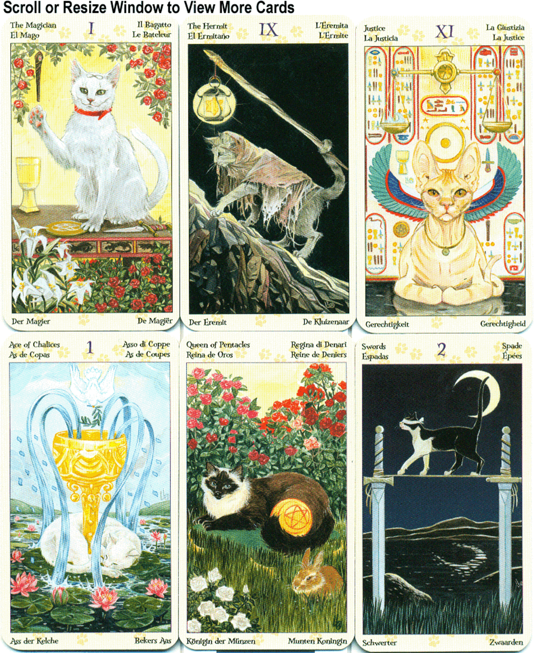 Tarot Of Pagan Cats Miniature Edition The Tarot Garden