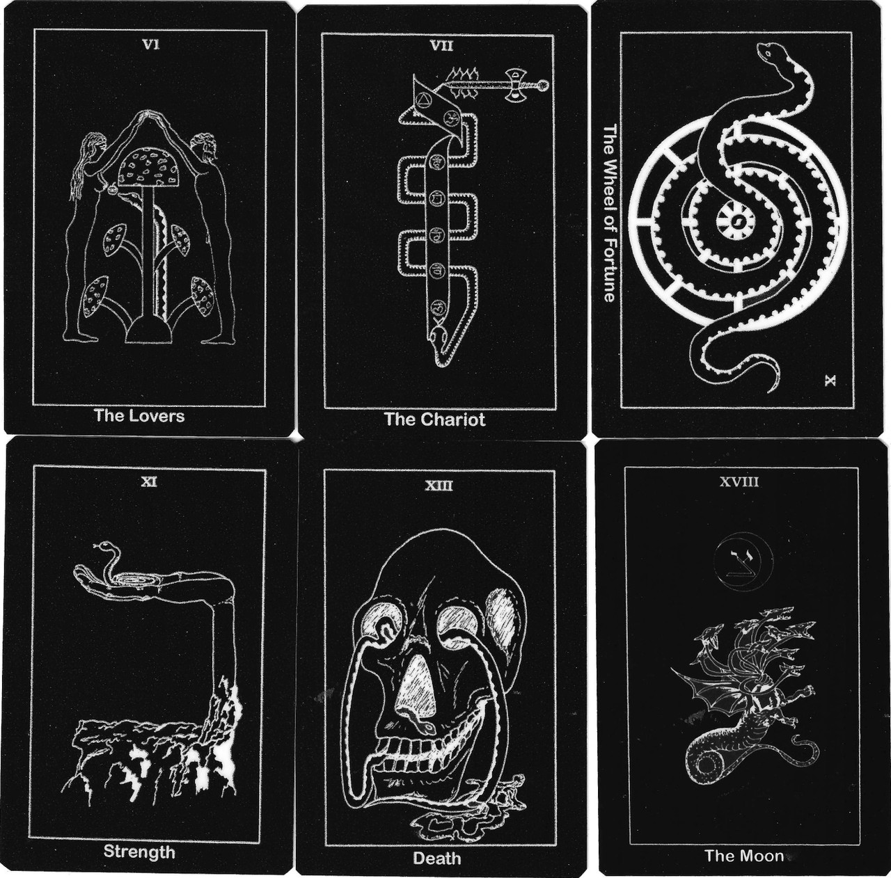 トランプ Abyss Tarot White & Black Tarot of the Abyss - Stunning Black-and-White Tarot Deck