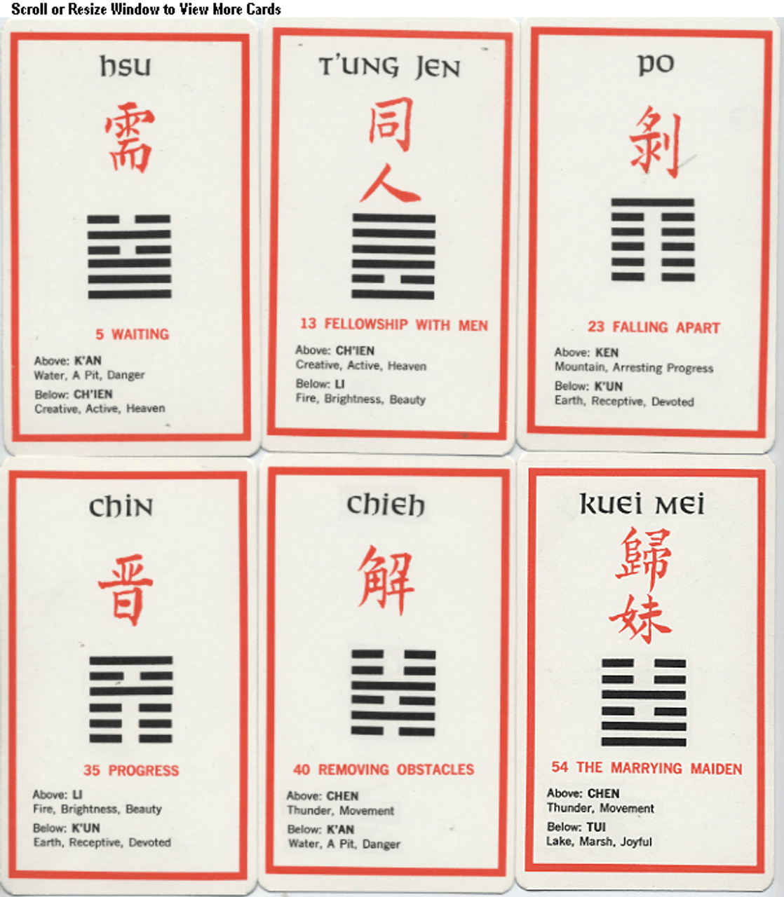 i Ching Cards - The Tarot Garden