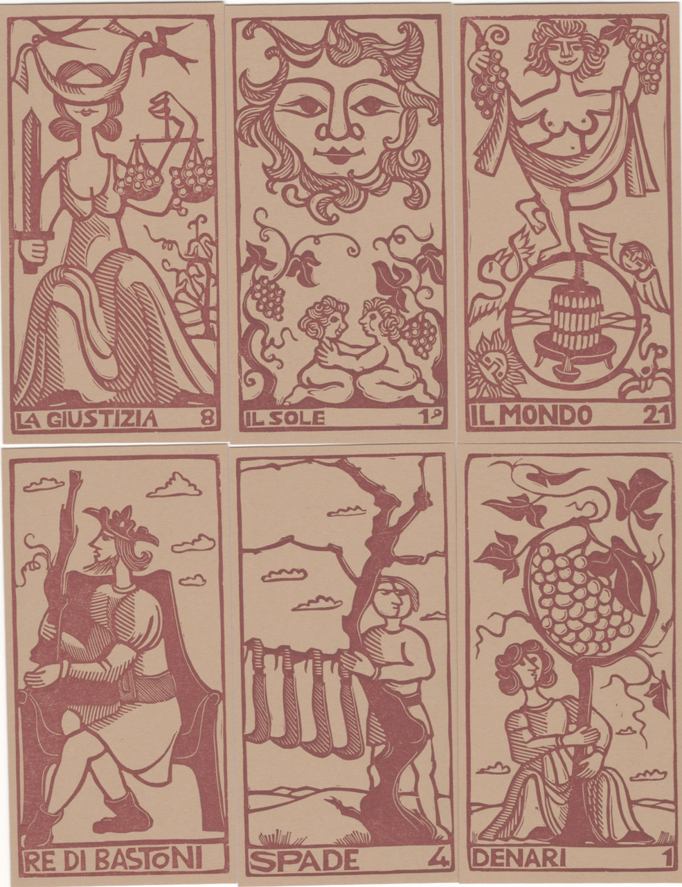 絵画 i Tarocchi nei colori della Toscana I TAROCCHI NEI COLORI DELLA TOSCANA (22 carte) - Katie King