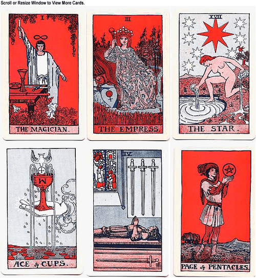De Laurence's Tarot Cards (red variant)