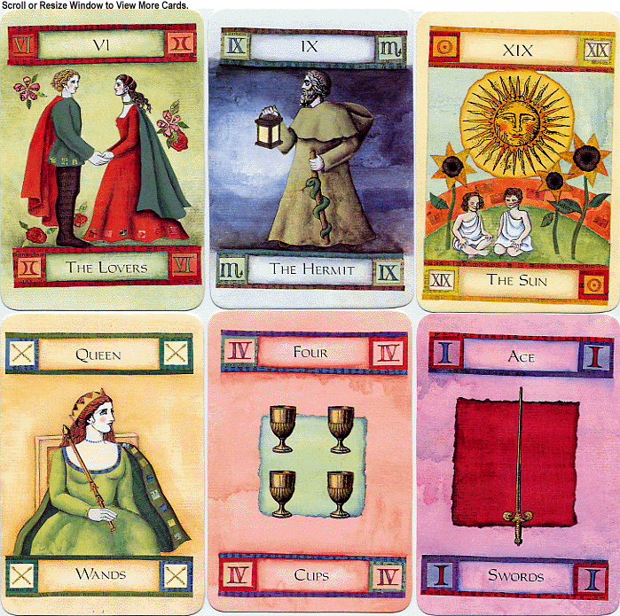 Animated GIF of a Sexual Magic Tarot deck spread with cards fanning out