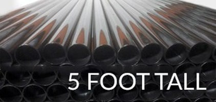 Post Kit (5 foot fence) - 7 Pack of Posts, Caps and Sleeves