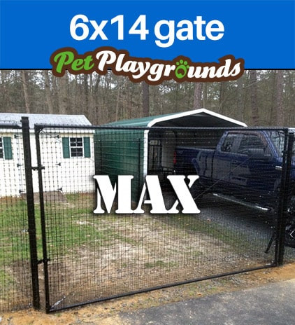 6 foot tall x 14 foot wide gate (MAX)