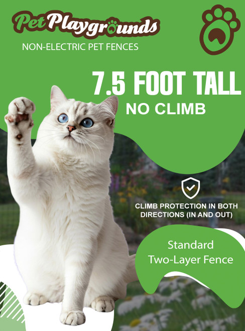 7.5 Foot Tall No Climb Standard Two-Layer Fence - Both Directions