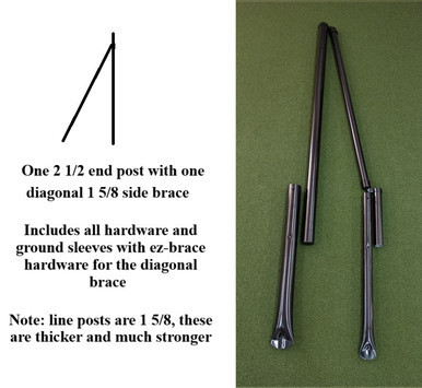 PP 7ft end post with brace
