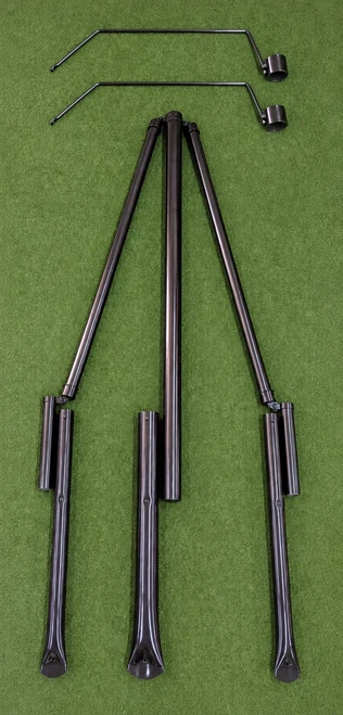 No-Climb 2-Way Corner Post 2 ½ + two 1 5/8” Braces for 6ft Fences With Sleeves + EZ Brace Hardware