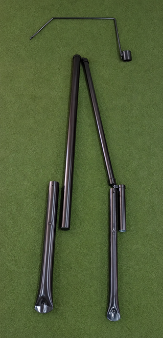 No-Climb End Post 2 ½ + one 1 5/8” Brace for 7.5ft or 8ft Fences With Sleeve + EZ Brace Hardware