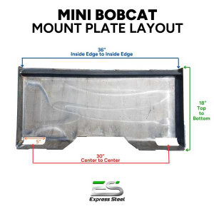 New Express Steel Mini Bobcat Mount Plate New Express Steel Mini Bobcat Mount Plate