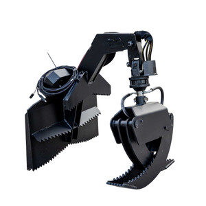 New Express Steel Mini Bobcat Log Grapple - Hydraulic Rotation New Express Steel Mini Bobcat Log Grapple - Hydraulic Rotation