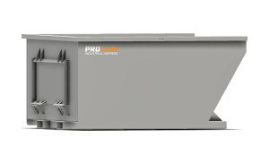 PROTILT 3 yard heavy duty quick attach hopper for high-capacity skid steer applications