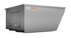PROTILT 3 yard heavy duty quick attach hopper for high-capacity skid steer applications