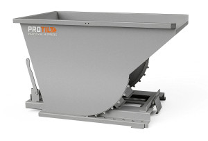 PROTILT 1 yard heavy duty self dumping hopper with reinforced steel and forklift pockets