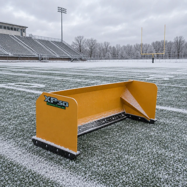 XP30 turf pusher on an artificial turf field