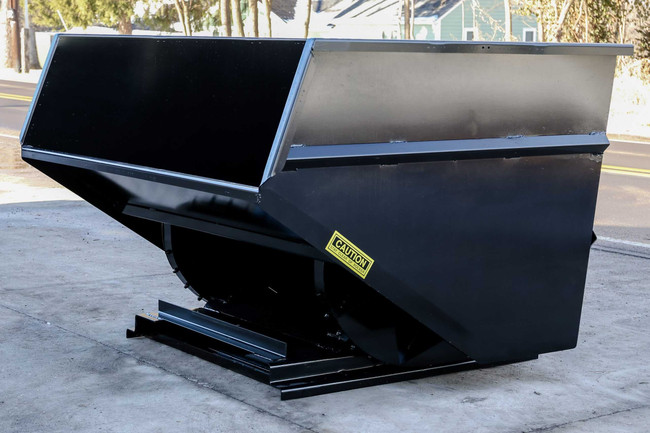 New Express Steel 4 Yard Wright Heavy Duty Self-Dumping Hopper - Black