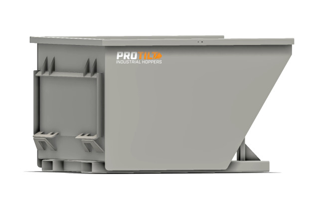 PROTILT 1.5 yard heavy duty quick attach hopper with reinforced steel frame