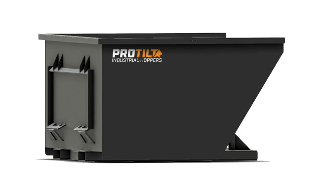 PROTILT 2 yard quick attach hopper with skid steer hookup