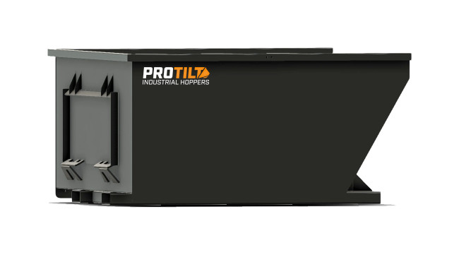 PROTILT 3 yard quick attach hopper for high-volume skid steer material handling