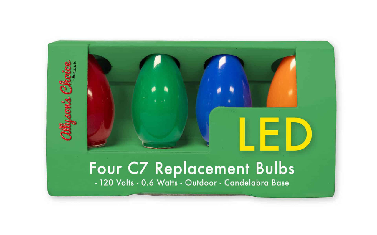 C7 Ceramic Multi LED Bulbs - 4 Pack - Allyson's Choice