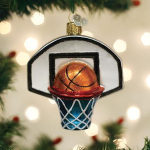 Old World Basketball Hoop Ornament