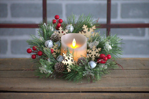 Sleigh Bells 4.5" Candle Ring