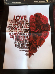 Flags Galore - Garden Flag - Love Words Half Roses