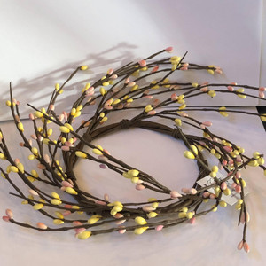 Candle Ring 5" Pink & Yellow Pip Berries