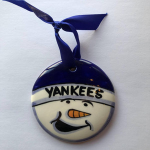 Yankees Baseball Ceramic Ornament - Nola Watkins Collection