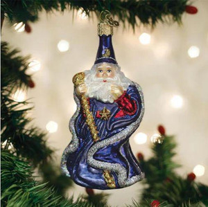 Wizard Old World Christmas Blown Glass Ornament 24041- NOS