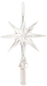 Small Snowflake Crystal Star 1 Pack - Ceramic Christmas Tree Topper