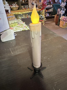 7" Gray - Battery Taper Candle