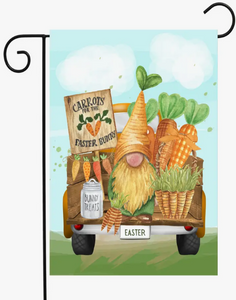 Gnome Easter Truck, Garden Flag - Flags Galore