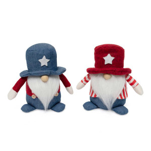 Plush Patriotic Gnome Sitter - 1 Gnome