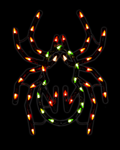 Lighted Window Decor Spider - 12" x 16"