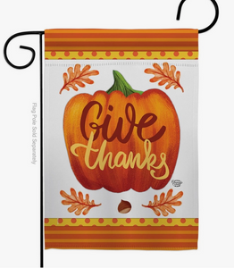 Give Thanks Pumpkin Garden Flag - Two Group Flag Co.