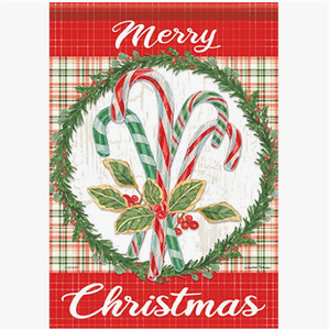 Candy Canes Christmas Garden Flag