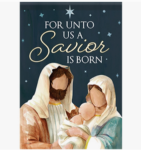 A Savior Is Born Christmas Garden Flag - Carson