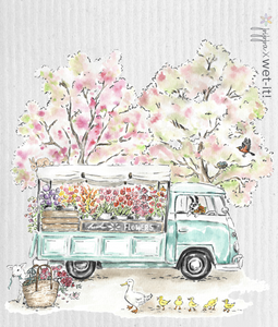 Swedish Dishcloth Flower Truck