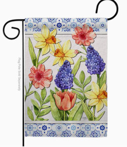 Spring Florals Garden Flag - Two Group Flag Co. Spring Florals Garden Flag - Two Group Flag Co.