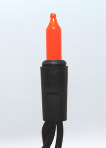20 Mini Incandescent Orange Lights on Black Cord - Darice