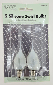 Clear Swirl Silicone Incandescent Light Bulbs - Tremont Floral