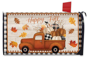 Happy Fall Pickup Oversized Mailbox Cover - Briarwood