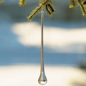 Glass Icicle Drop Ornament 9.25" - Sullivans