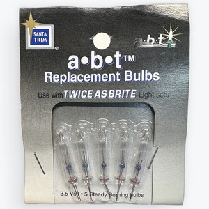 3.5 Volt Long Clear Replacement Bulbs - a.b.t. NOS