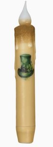 St. Patrick's Day Hat 7" Battery Taper Candle - Wax Dipped