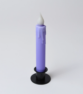 Purple 7" Battery Taper Candle