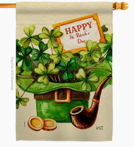 Clover Hat St. Pat's House Flag - Two Group Flag Co.