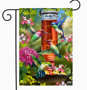 Hummingbird Feeder Garden Flag - Briarwood